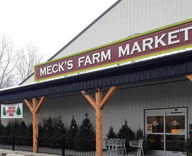 Meck's Farm Market, Christmas Store Front